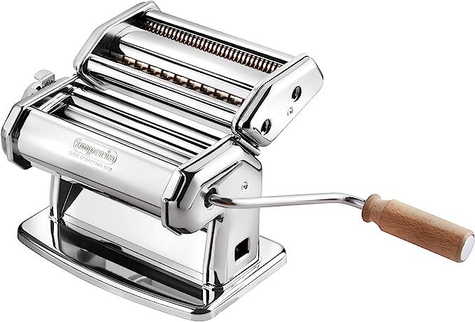 Imperia Pasta Maker Machine - Heavy Duty Steel Construction w Easy Lock Dial and Wood Grip Handle... | Amazon (US)