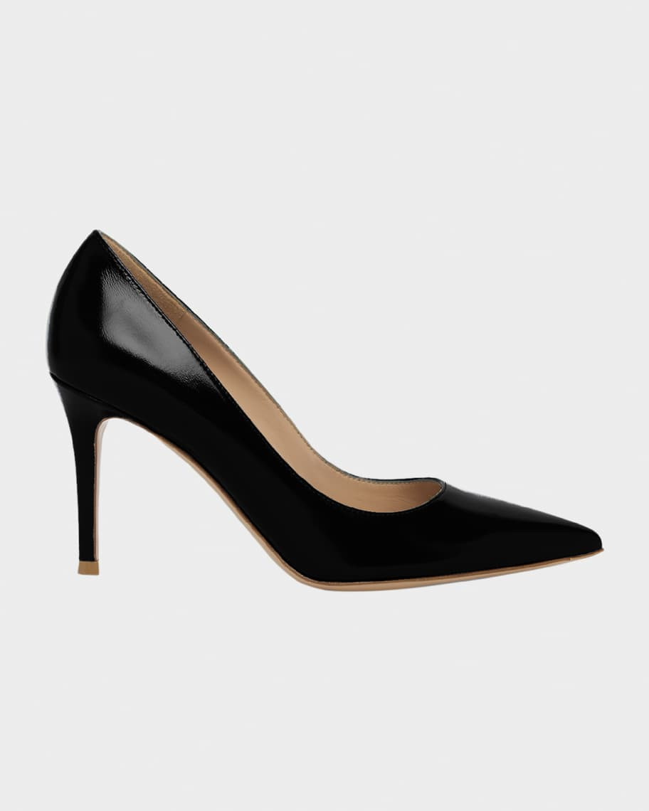 Gianvito Rossi Nuit Leather Stiletto Pumps | Neiman Marcus