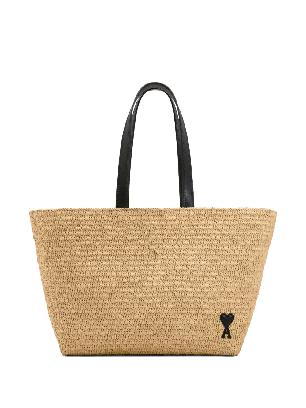 AMI Paris Large Ami De Coeur Raffia Tote Bag | Neutrals | FARFETCH | Farfetch Global