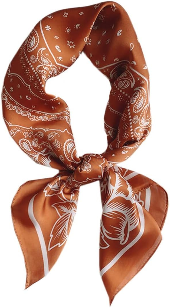 WENLOOY Square Satin Silk Feeling Hair Scarf Headscarf for Women/Men's Necktie Silk Bandanas Pocket Square | Amazon (US)