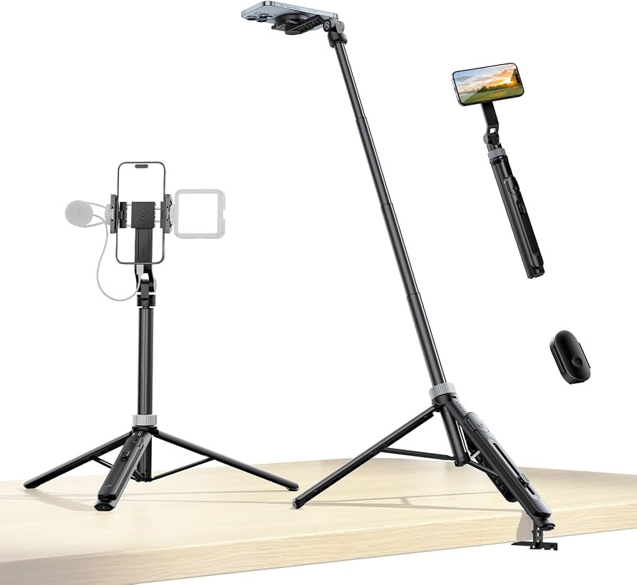 ULANZI TT88 Magnetic Tripod for iPhone, 57" Extendable Selfie Stick with Remote 2-in-1 Phone Clip... | Amazon (CA)