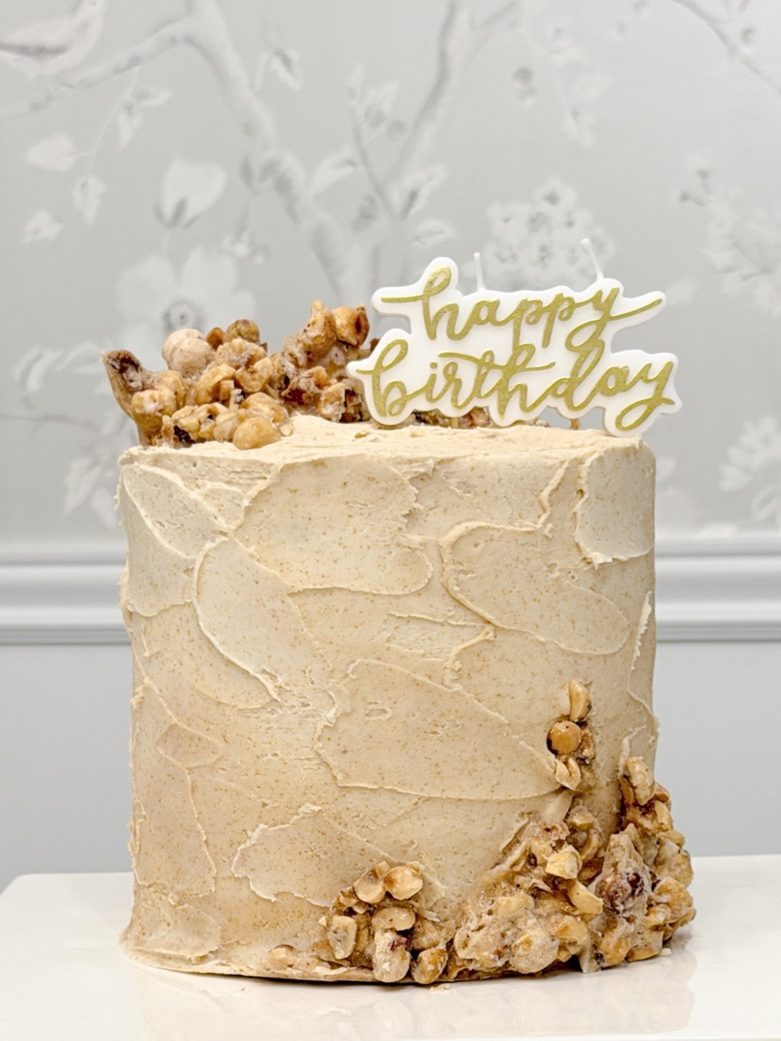 Obsessed with this little gold script happy birthday cake candle topper! I have it styled on a 6” wide cake & thought it was the perfect size for this birthday cake 🎂

#LTKHome
