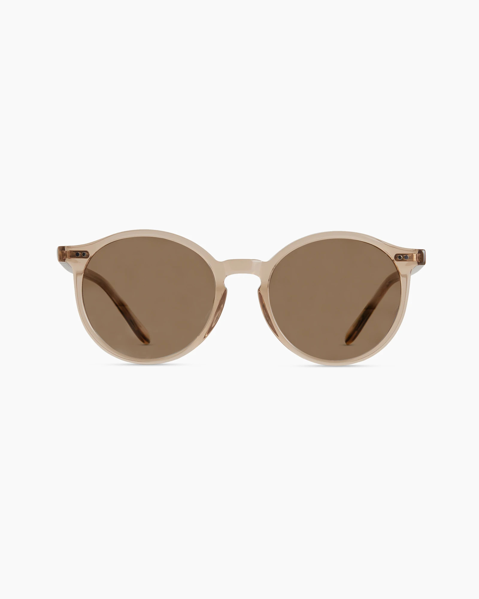 Brixton Polarized Acetate Sunglasses in Clear Taupe With Brown Lens | Quince