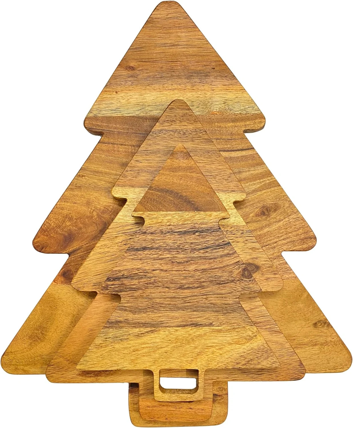 Aventura Design Christma Tree Shaped Wood Cutting Board Set for Kitchen, Decorative 3 Pieces Tree... | Walmart (US)