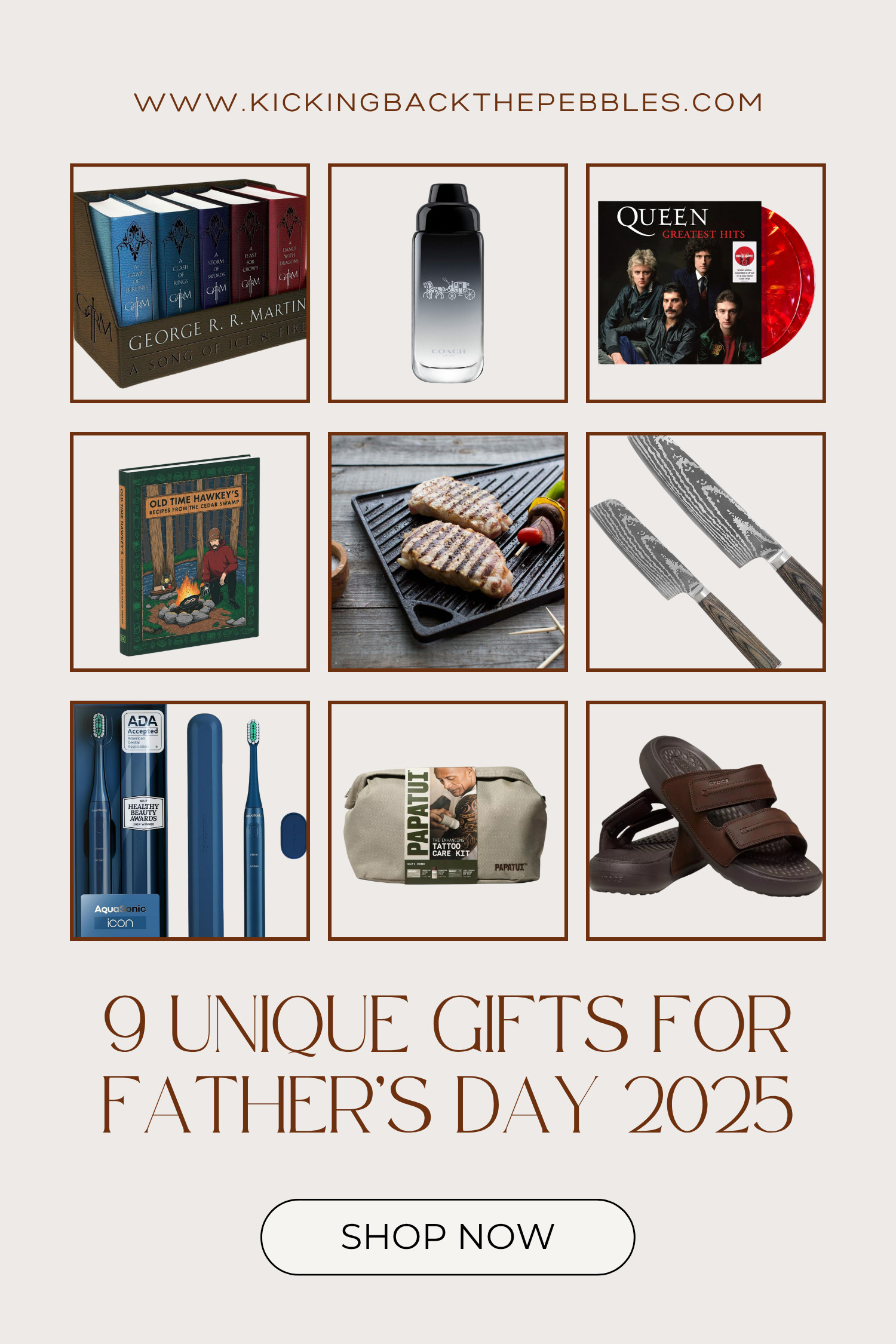🔥 Father’s Day 2025 Gift Guide for Every Kind of Dad! Looking for the best Father's Day gifts? Whether he’s a grill master, a Game of Thrones superfan, a music lover, or just impossible to shop for, this curated list has you covered. From bestselling books and vinyl to high-end grooming kits and kitchen gear, these gifts are handpicked to make every dad feel legendary. #FathersDay2025 #GiftsForDad #MensGiftGuide #CoolDadGifts #FatherhoodFavorites #GiftIdeasForMen #PracticalGifts 

 #LTKGiftGuide #LTKSeasonal #LTKFindsUnder50