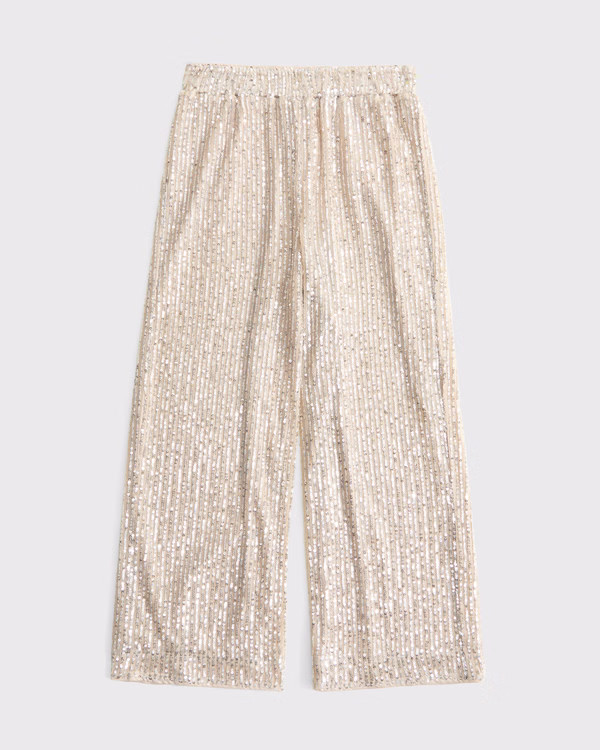 girls sequin ultra wide leg pants | girls clearance | Abercrombie.com | Abercrombie & Fitch (US)