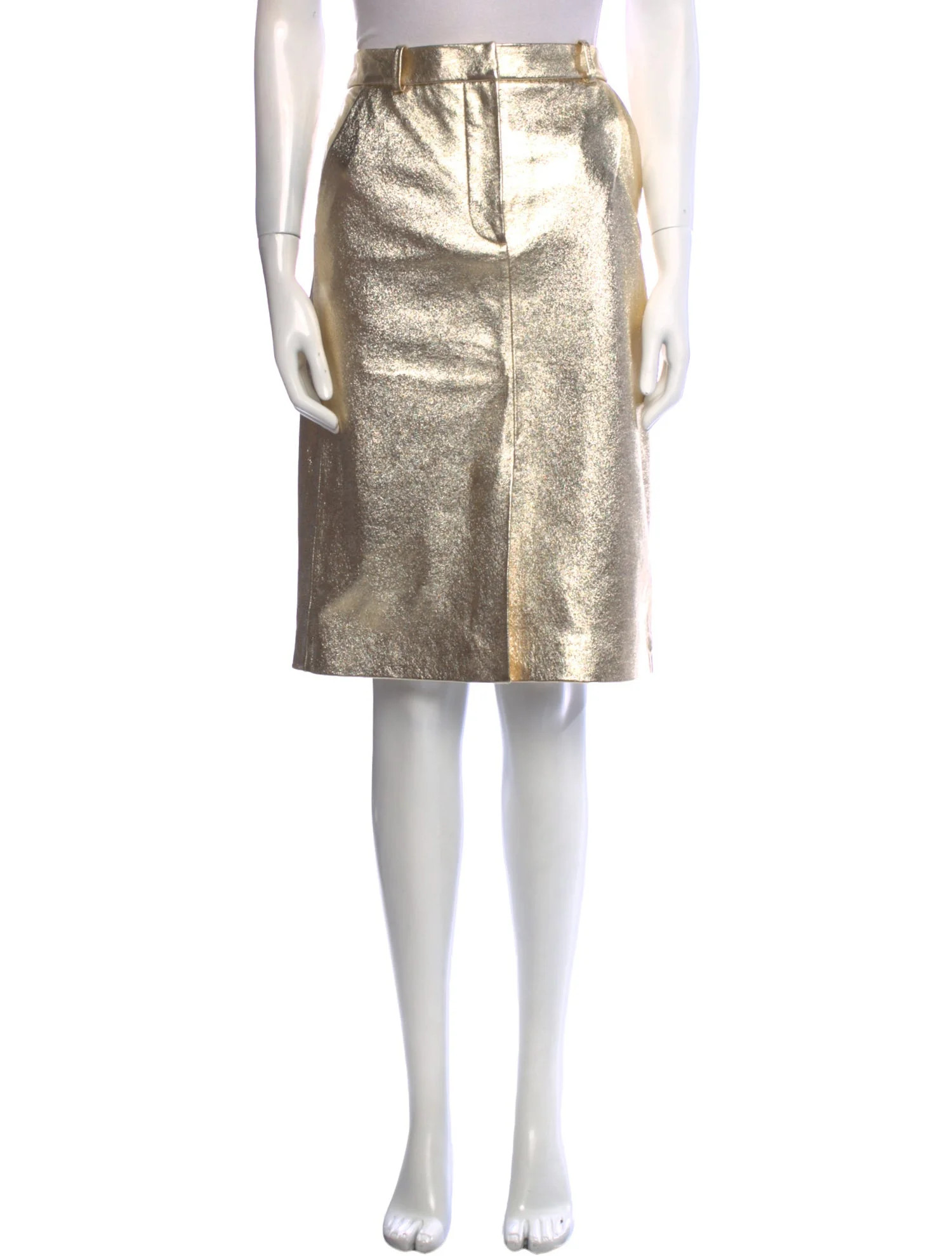 Lamb Leather Knee-Length Skirt w/ Tags | The RealReal