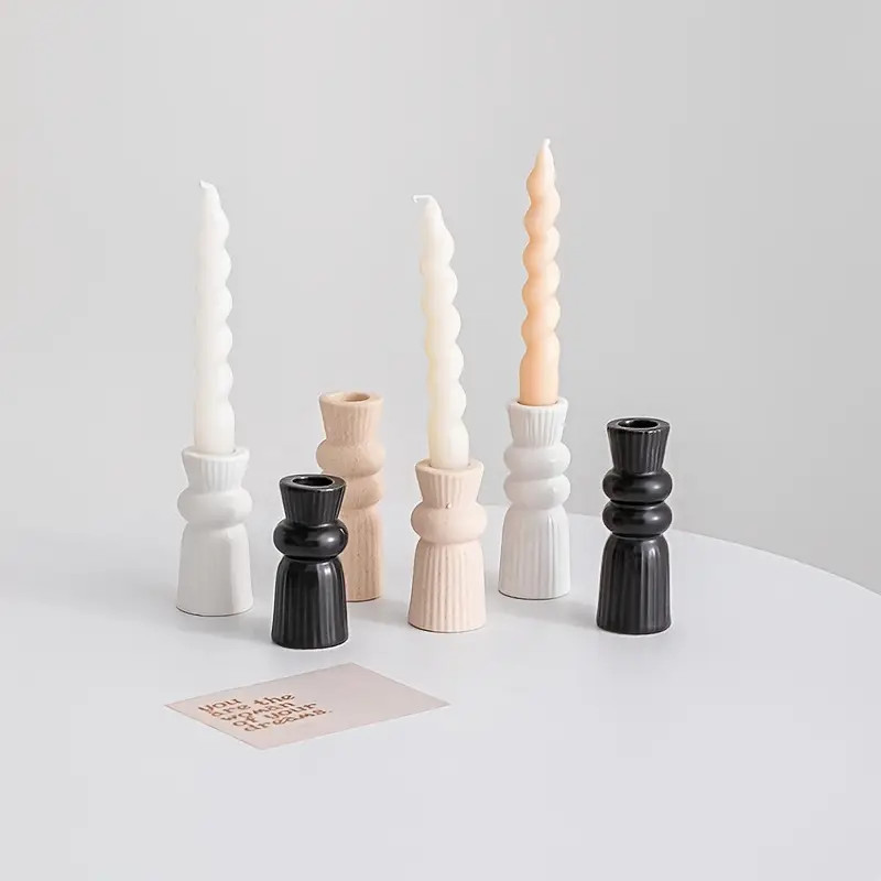 2pcs Candlestick Set 1 Large 1 Small Combination Set Ceramic Modern Candlestick Romantic Candle H... | Temu Affiliate Program