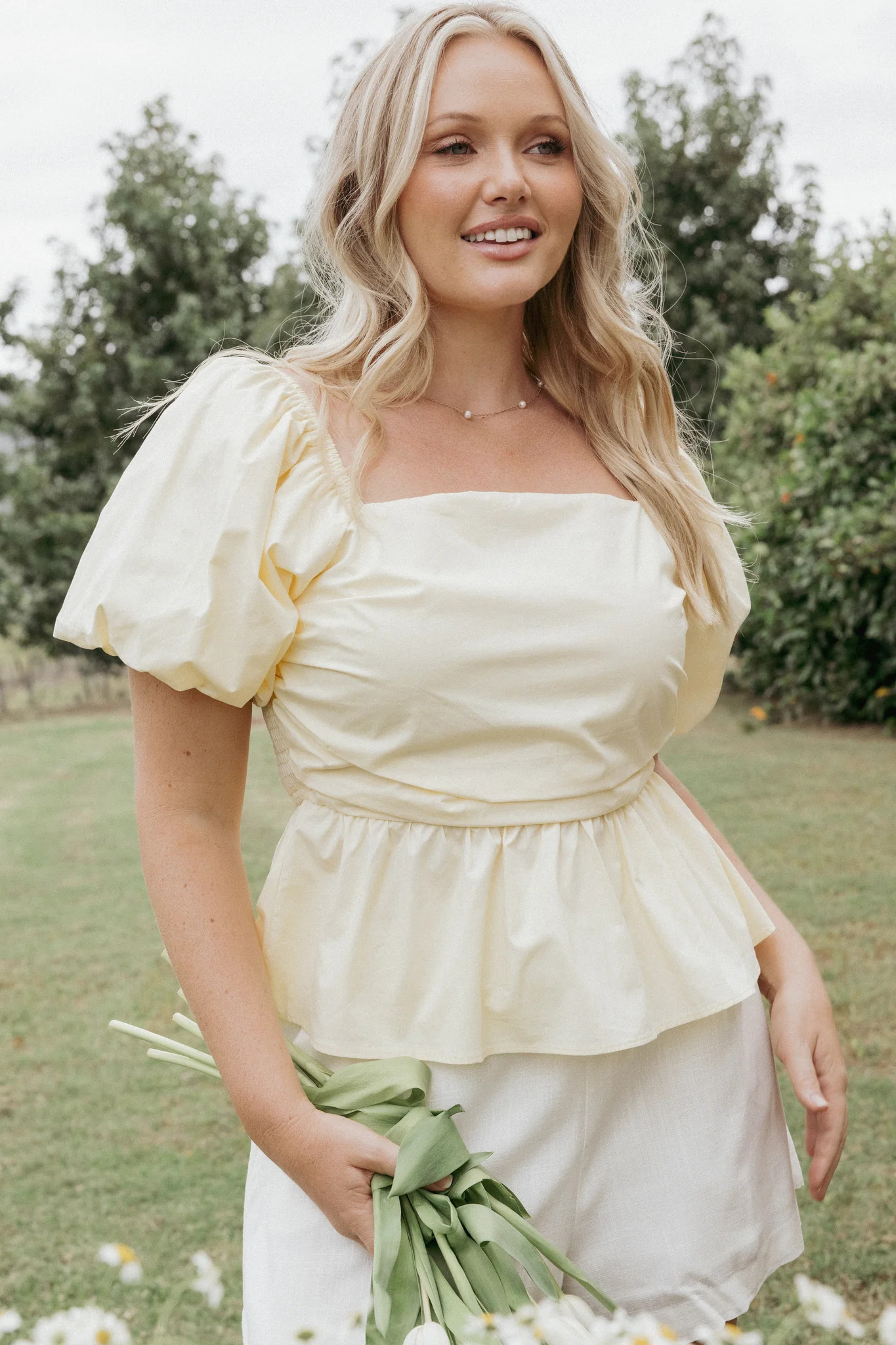 Clo Puff Sleeve Top - Butter Yellow | Petal & Pup (US)