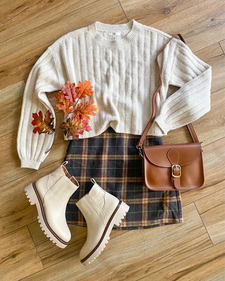 Fall outfit ideas. Plaid skirt. Pumpkin patch outfit. Amazon fashion. 

#LTKSeasonal #LTKstyletip #LTKBacktoSchool