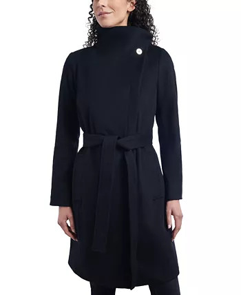 Women's Asymmetric Belted Wrap Coat, Created for Macy's | Macys (US)