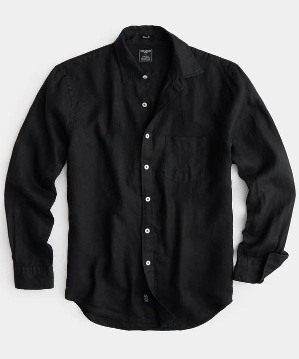 Slim Sea Soft Irish Linen Point Collar Shirt | Todd Snyder