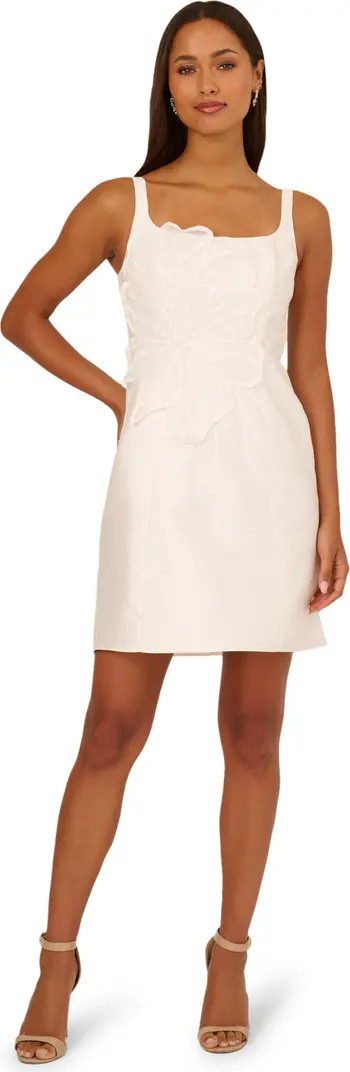 Adrianna Papell Beaded Petal Mikado Dress | Nordstrom | Nordstrom