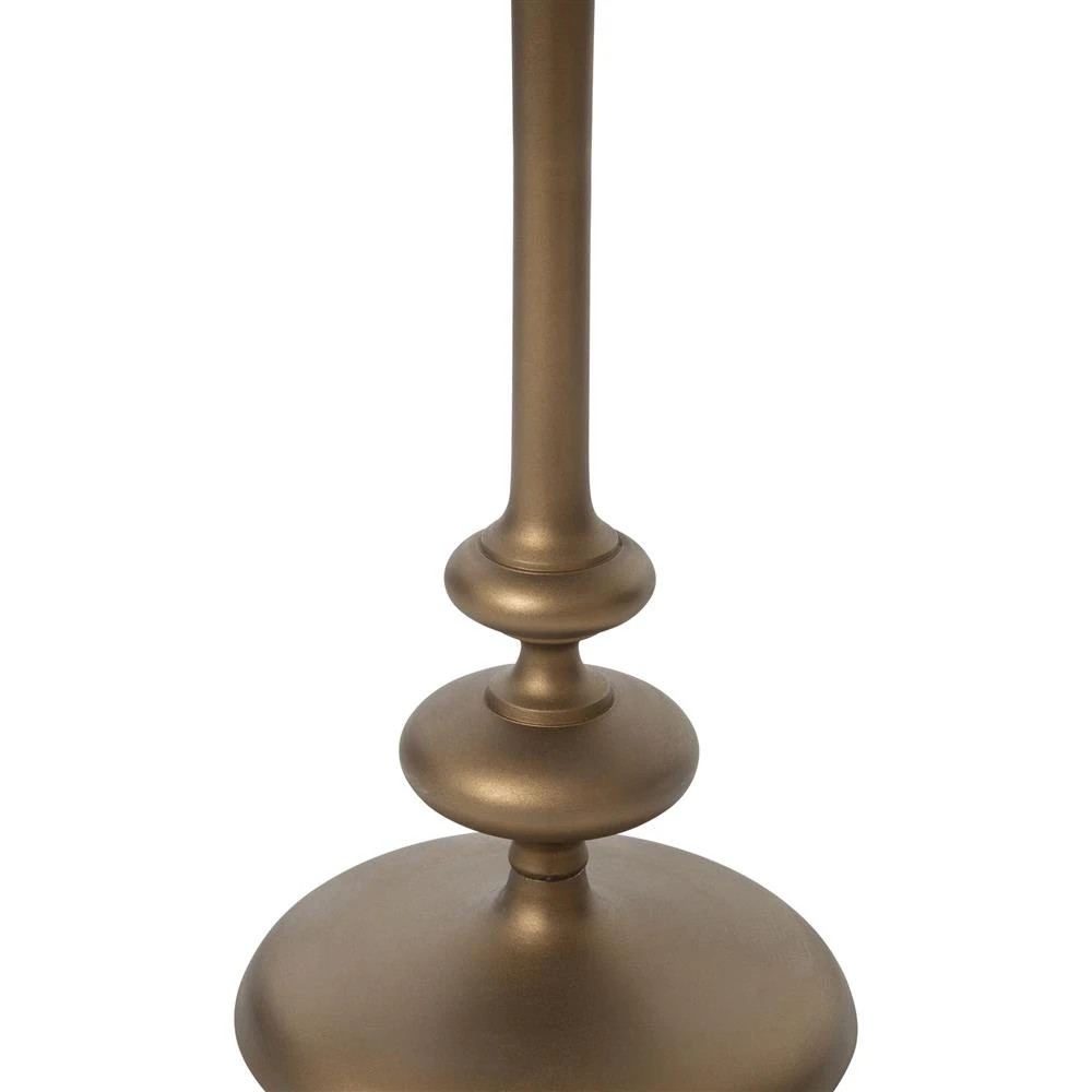 Berthold Global Brass Matchstick Pedestal Side End Table | Kathy Kuo Home