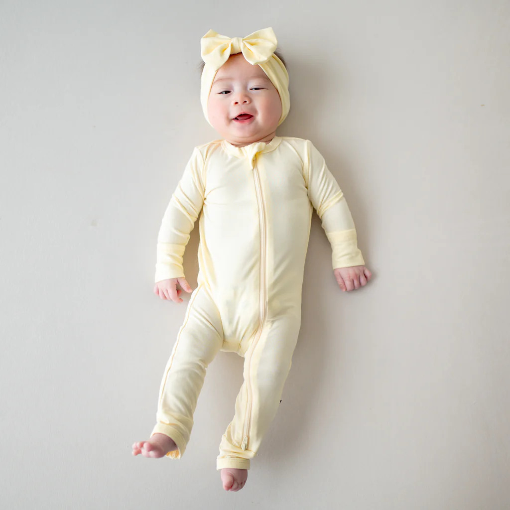 Zippered Romper in Chamomile | Kyte Baby