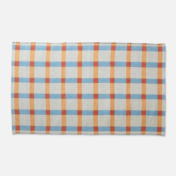 Plaid Wool Rug - Sky | Schoolhouse