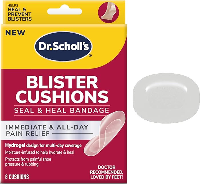 Dr. Scholl's Blister Cushions Seal & Heal Bandage with Hydrogel Technology, 8 ct // Immediate & A... | Amazon (US)