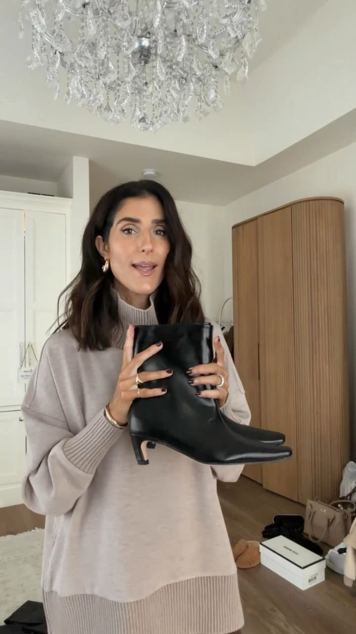 These boots look and feel designer without the price tag! Comfortable straight out of the box. First pair runs big I recommend sizing down, second pair runs small I sized up 1/2 a size. 
I’m just shy of 5-7” wearing the size small sweater  #stylinbyaylin #aylin #boots #amazon 

#LTKOver40 #LTKootd #LTKgrwm