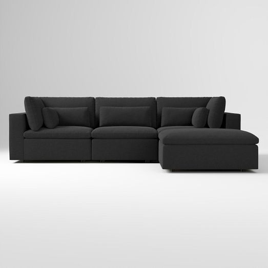 Harmony Modular 4-Piece Ottoman Sectional (120") | West Elm (US)