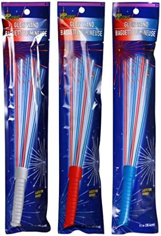 Amazon.com: Play Glow Patriotic 6-Stick Glow Wands with Plastic Handles, 12 in. Magic Wand Birthd... | Amazon (US)