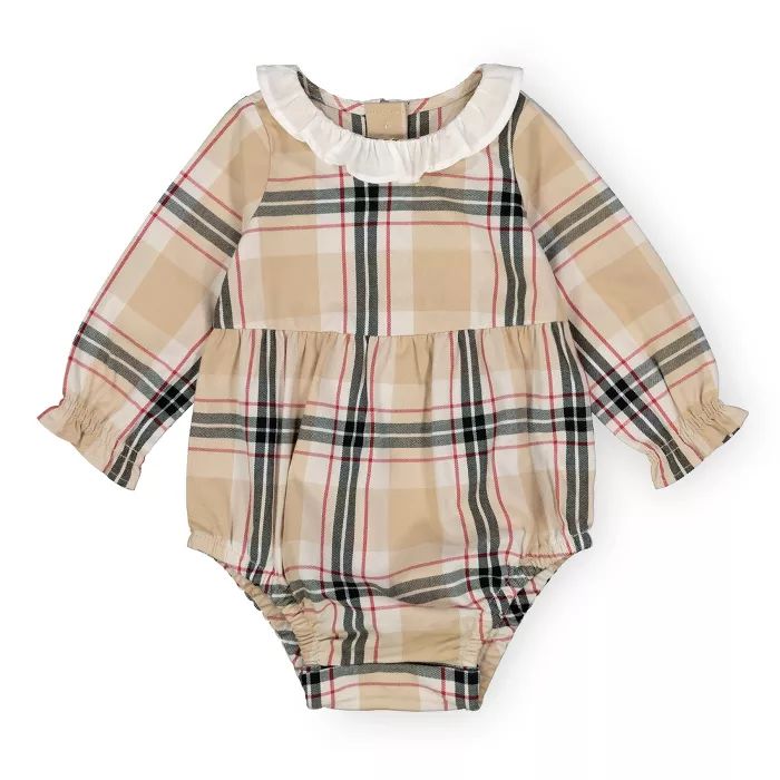 Hope & Henry Girls' Long Sleeve Ruffle Collar Bubble Romper, Infant | Target