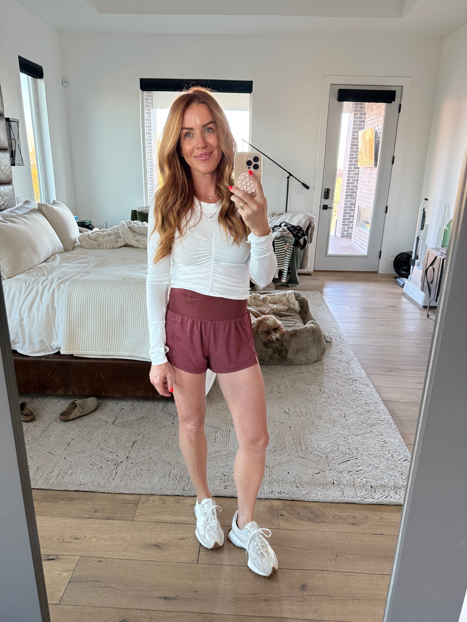 Love these shirts for when we bike ride and working out they shield from the sun, but are thin enough that you don’t get hot. I love the structure panel of the shorts on top and that they are looser on the bottom! #fpmovementpartner @fpmovement 