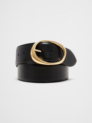 Vegan Suede Organic Buckle Wide Belt | Banana Republic Factory