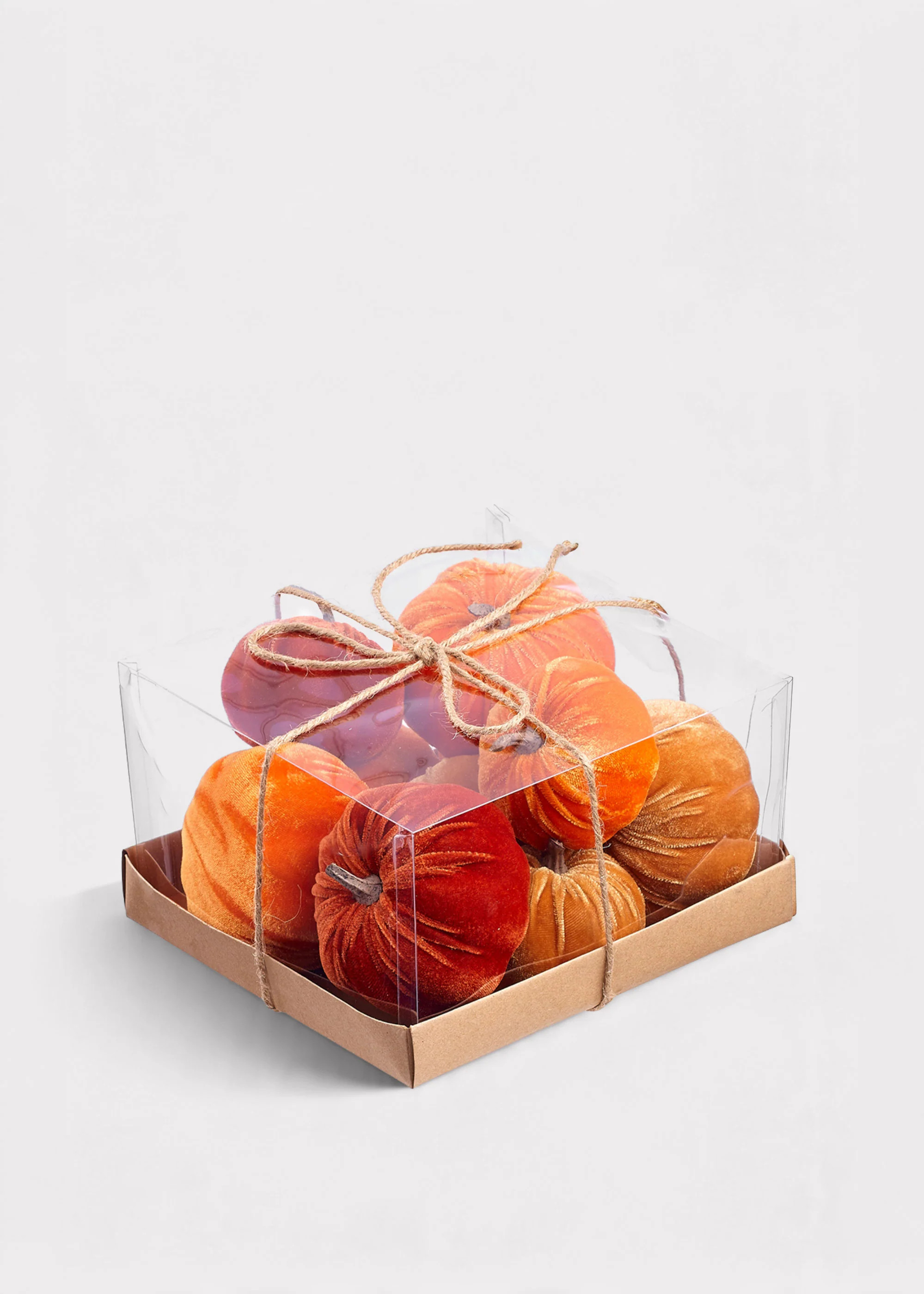 Velvet Tabletop Pumpkins