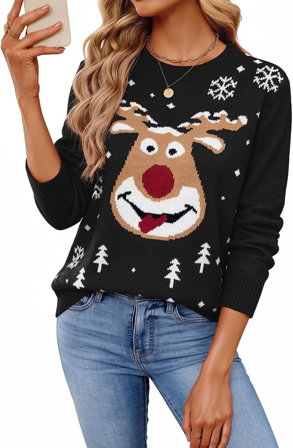 SunnyMelody Women's Ugly Christmas Sweater | Amazon (US)
