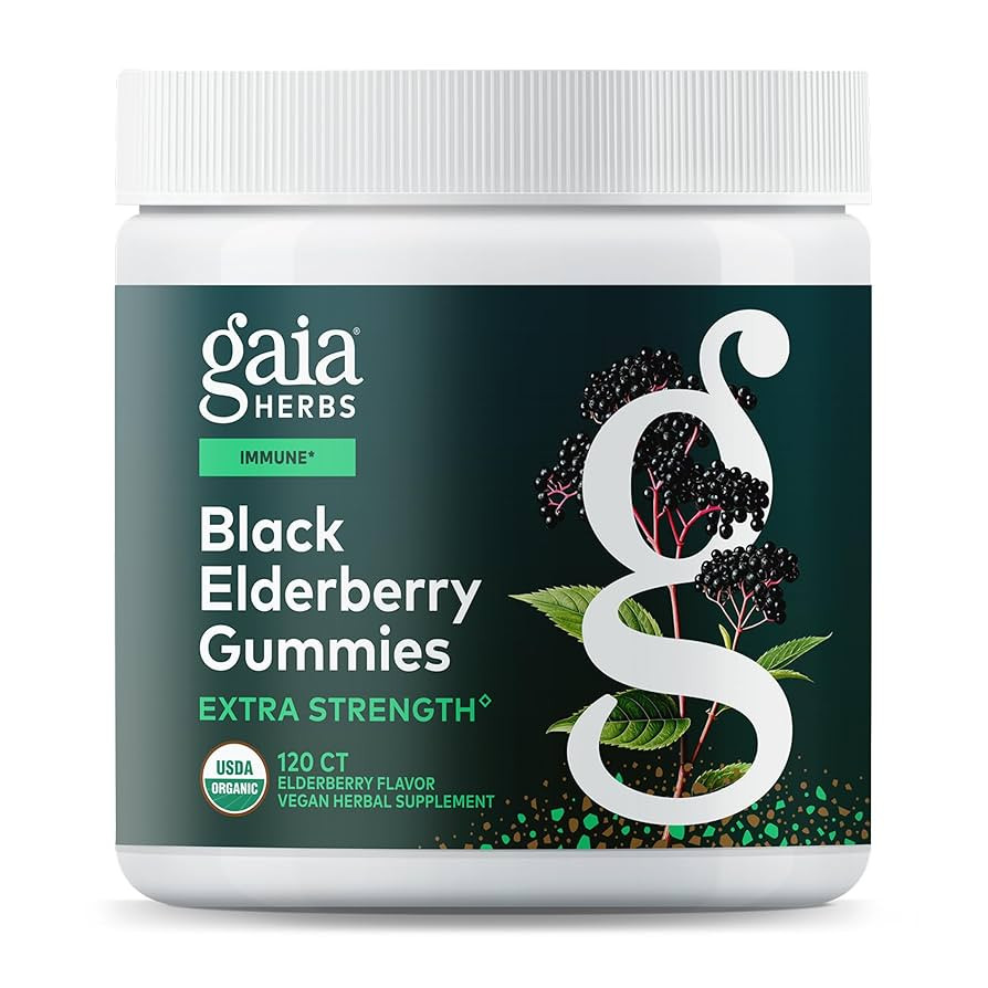 Gaia Herbs Black Elderberry (Sambucus Nigra) Extra Strength Gummies - Delicious Immune Support Su... | Amazon (US)