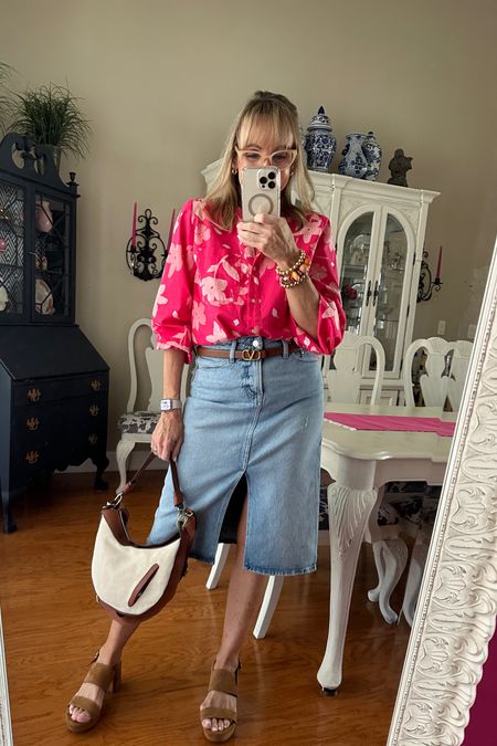 Three great Walmart finds! This denim skirt, bag, and blouse. All look much more expensive than they are! The blouse is marked down to just $14! I’m wearing a small. 


#LTKstyletip #LTKsalealert #LTKfindsunder50