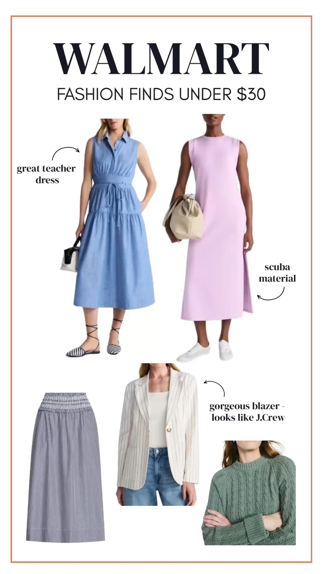 Walmart has so many great fashion finds right now - and all of them are under $30!

Whether you are shopping for teacher outfits, business casual workwear, back to school outfits, or versatile summer dresses, these are the pieces I have my eye on 👀

#LTKSaleAlert #LTKWorkwear