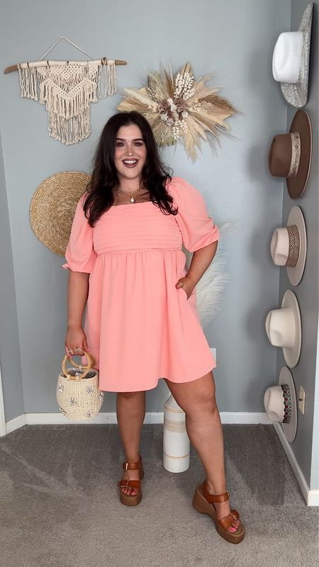 Curvy coral flowy mini dress 🪸🌸✨ Spring outfit inspo, Easter dress, vacation outfit, resort wear. Wearing a size XXL but lots of room can size down! 

#LTKplussize #LTKSeasonal #LTKstyletip