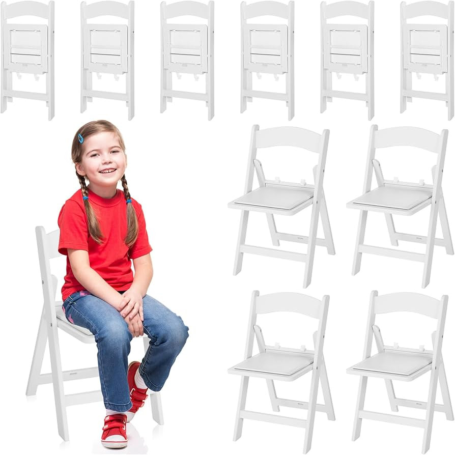 10 Pack 10 Pack 220 Lbs Weight Plastic Kids Folding Chairs Bulk for School Classroom Daycare Whit... | Amazon (US)