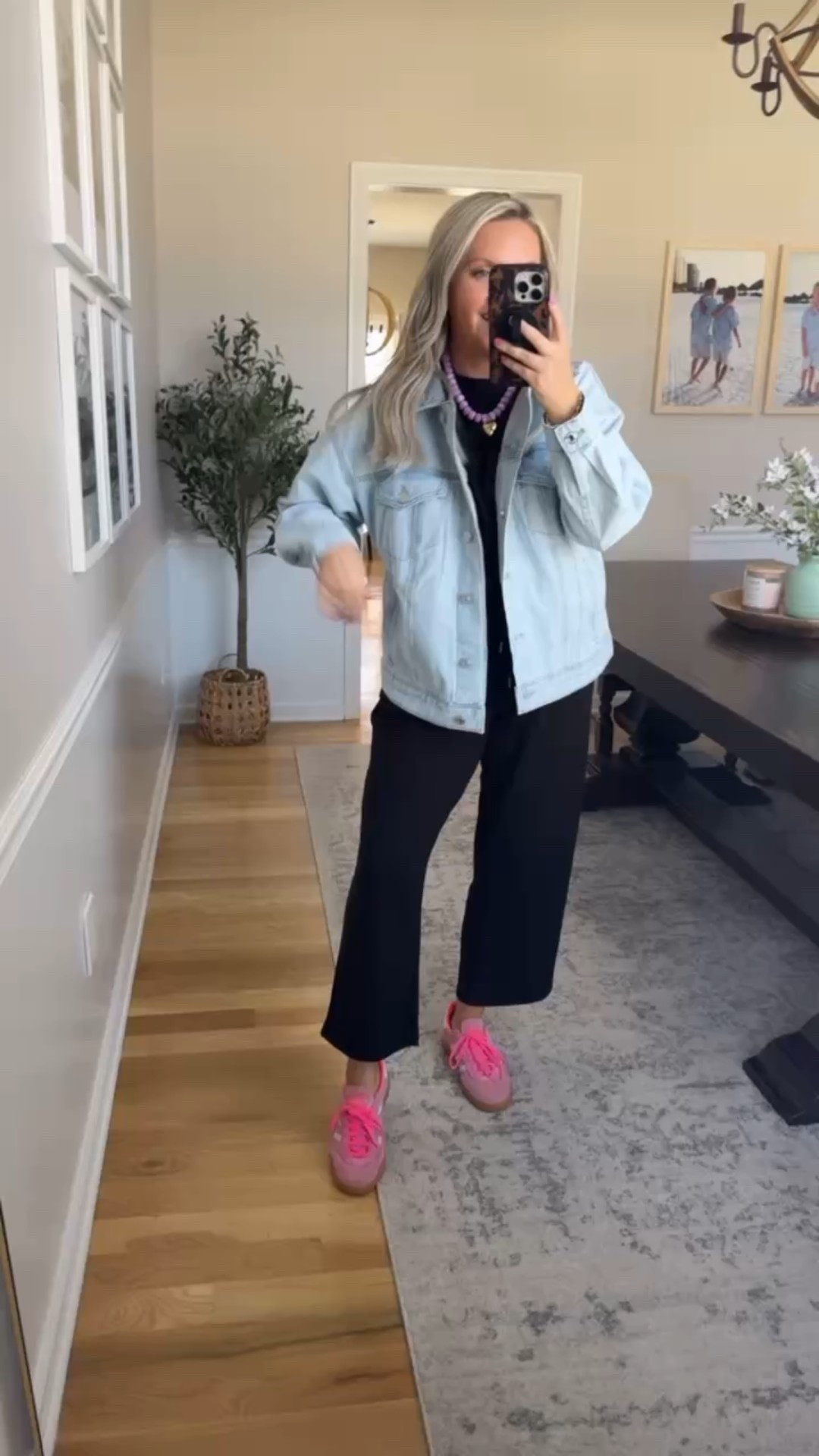 This comfy black lounge set is one of those effortless outfits you will reach for on repeat! Perfect for travel days, school drop offs, or running errands, and I love it paired with this light wash denim jacket and pink sneakers for a fun pop of color this spring.

spring outfits casual spring outfit ideas walmart fashion walmart new arrivals walmart lounge set walmart athleisure comfy travel outfit denim jacket outfit pink sneakers outfit everyday casual style lovelylifestyling

#LTKootd #LTKSeasonal #LTKTravel