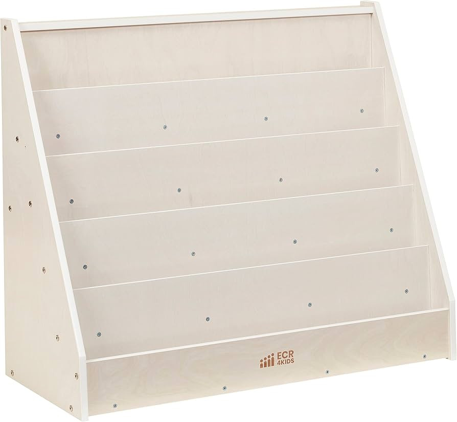 ECR4Kids Single-Sided Book Display, Classroom Bookshelf, White Wash | Amazon (US)