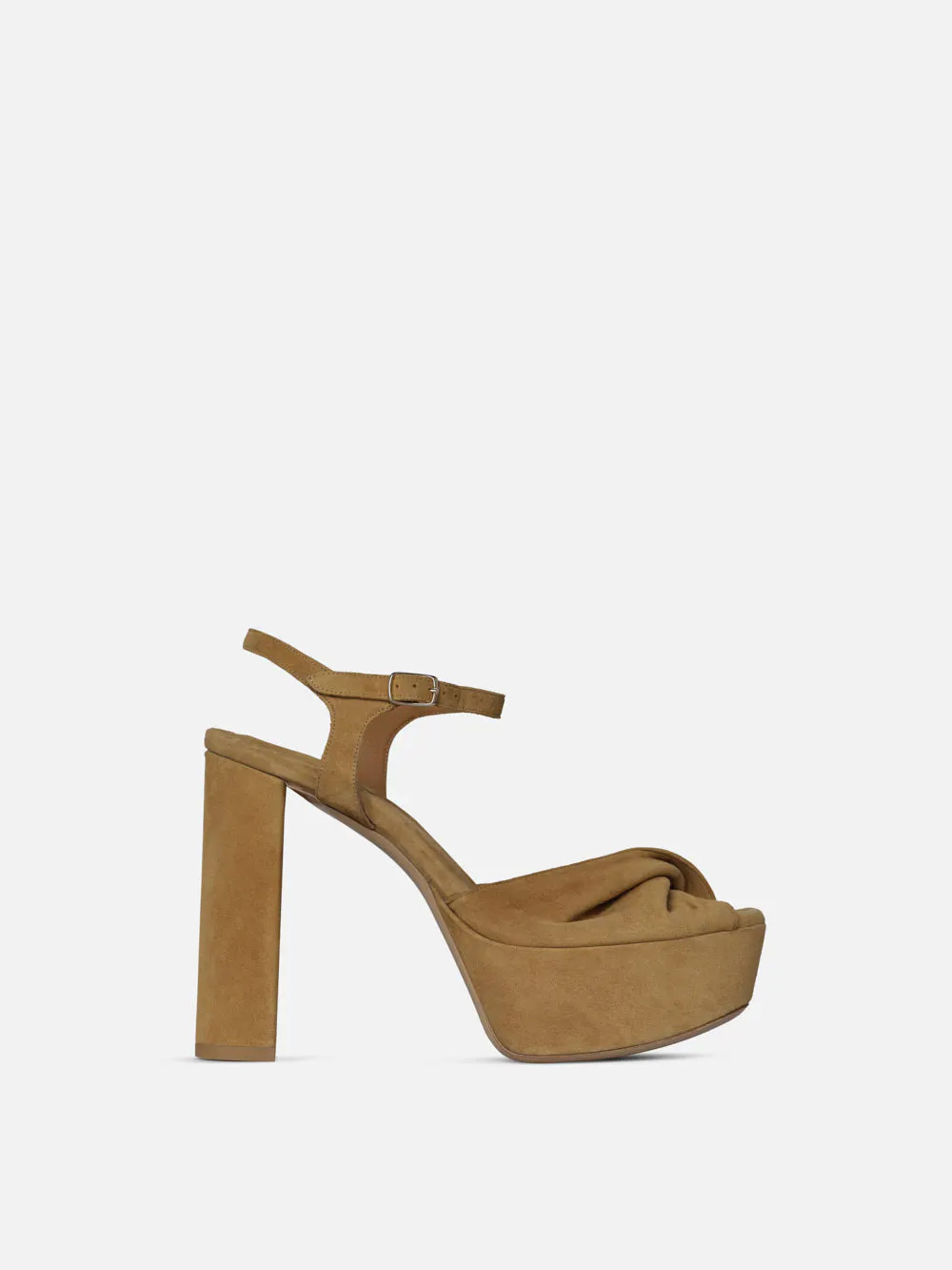 Camille Platform Heel  in  Tan | Frame Denim
