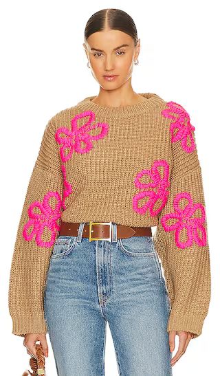 Eschew Embroidered Pullover in Brown | Revolve Clothing (Global)