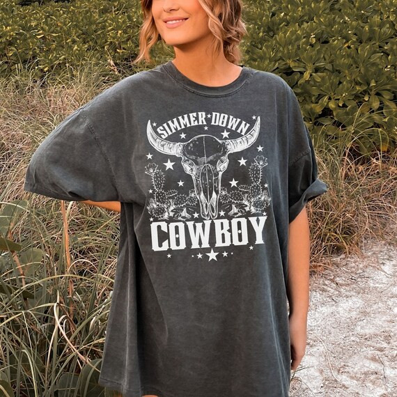 Comfort Colors Cowboy Tshirt Western Clothes Nasvhille Tee - Etsy | Etsy (US)
