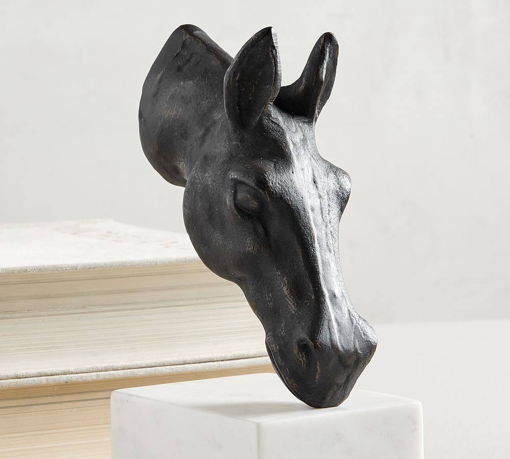 Bronze Horse & Marble Bookends | Pottery Barn (US)