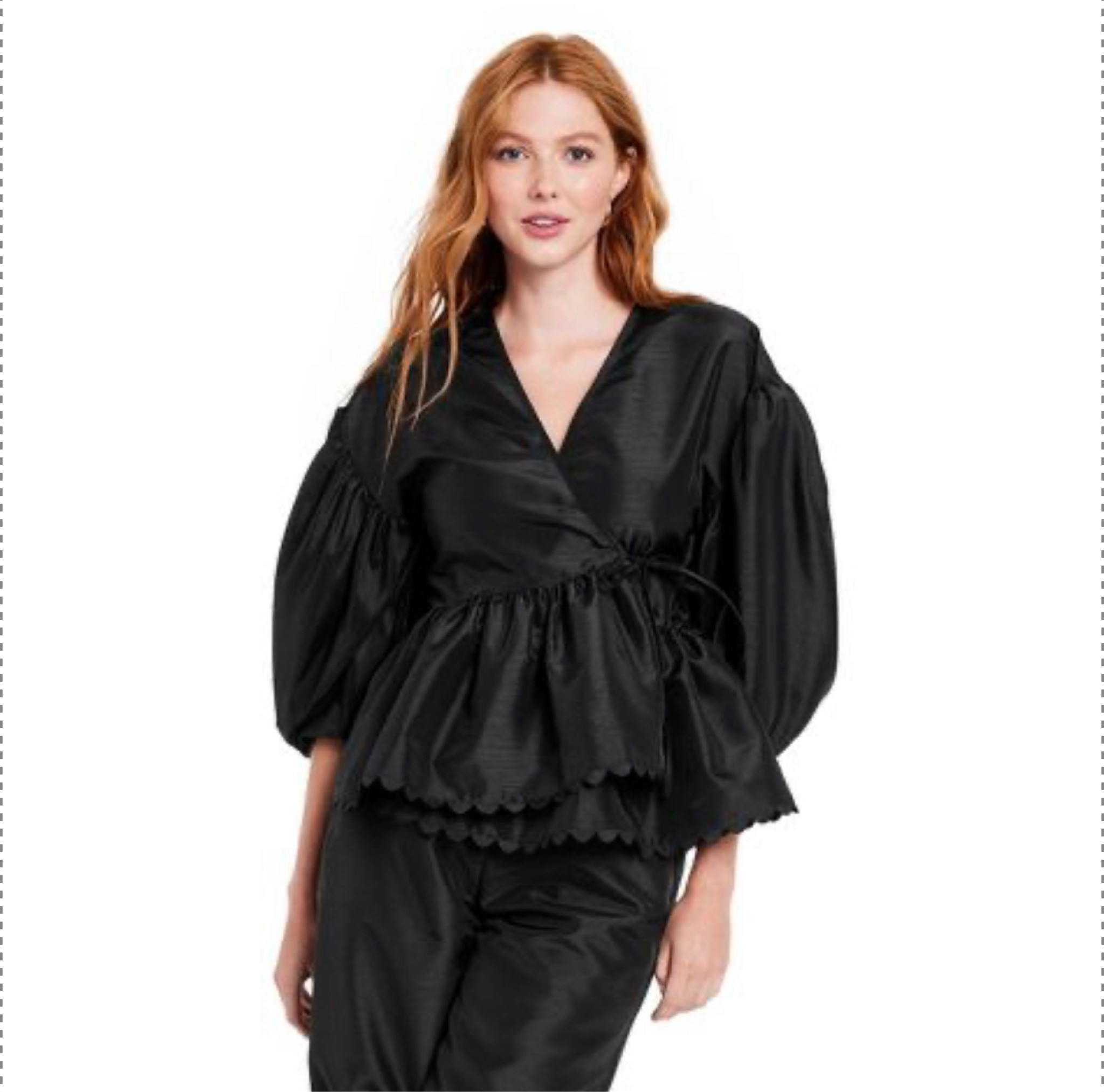 Lantern sleeves peplum blouse. This top also available in white

#LTKworkwear #LTKunder50 #LTKstyletip