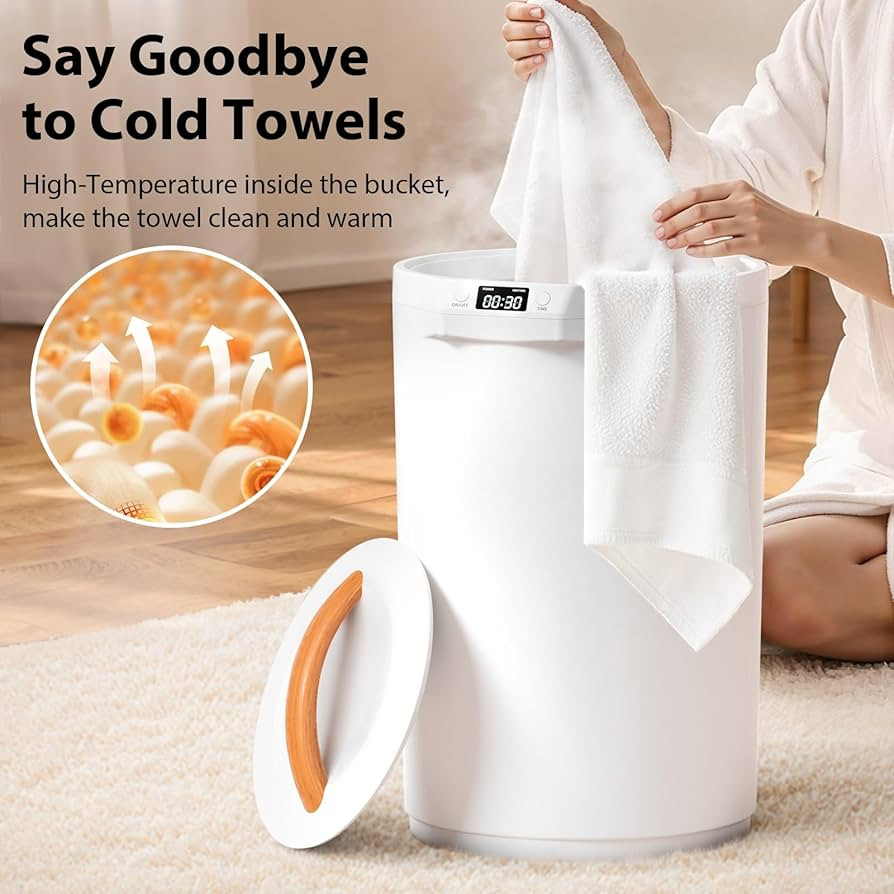 Towel Warmers for Bathroom, 20L Large Towel Warmer Bucket, Fits Up Two 40"X70" Oversized Towels, ... | Amazon (US)