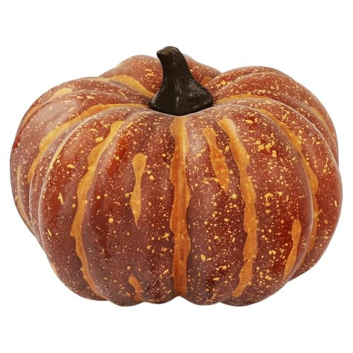 Lcuasc Realistic Artificial Foam Pumpkin for Outdoor,Striped Brown | Amazon (US)