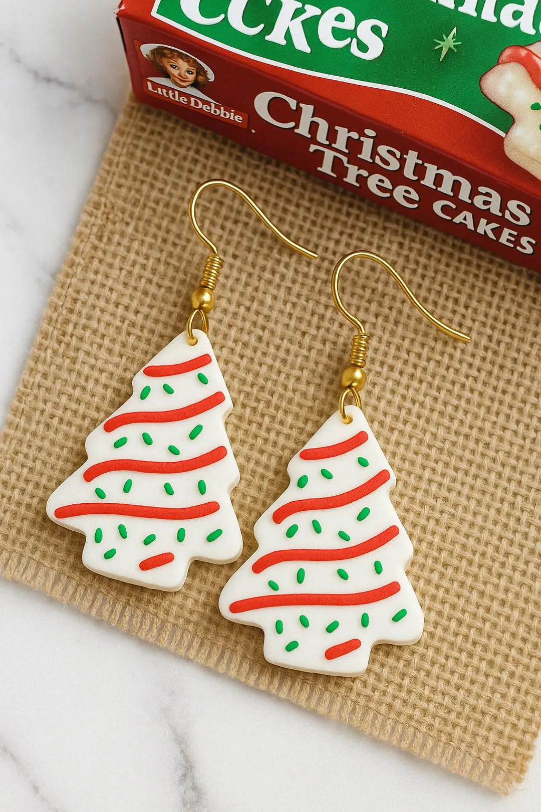 Little Debbie Christmas Tree Cake Earrings – 3D Printed Holiday Jewelry - Etsy | Etsy (US)