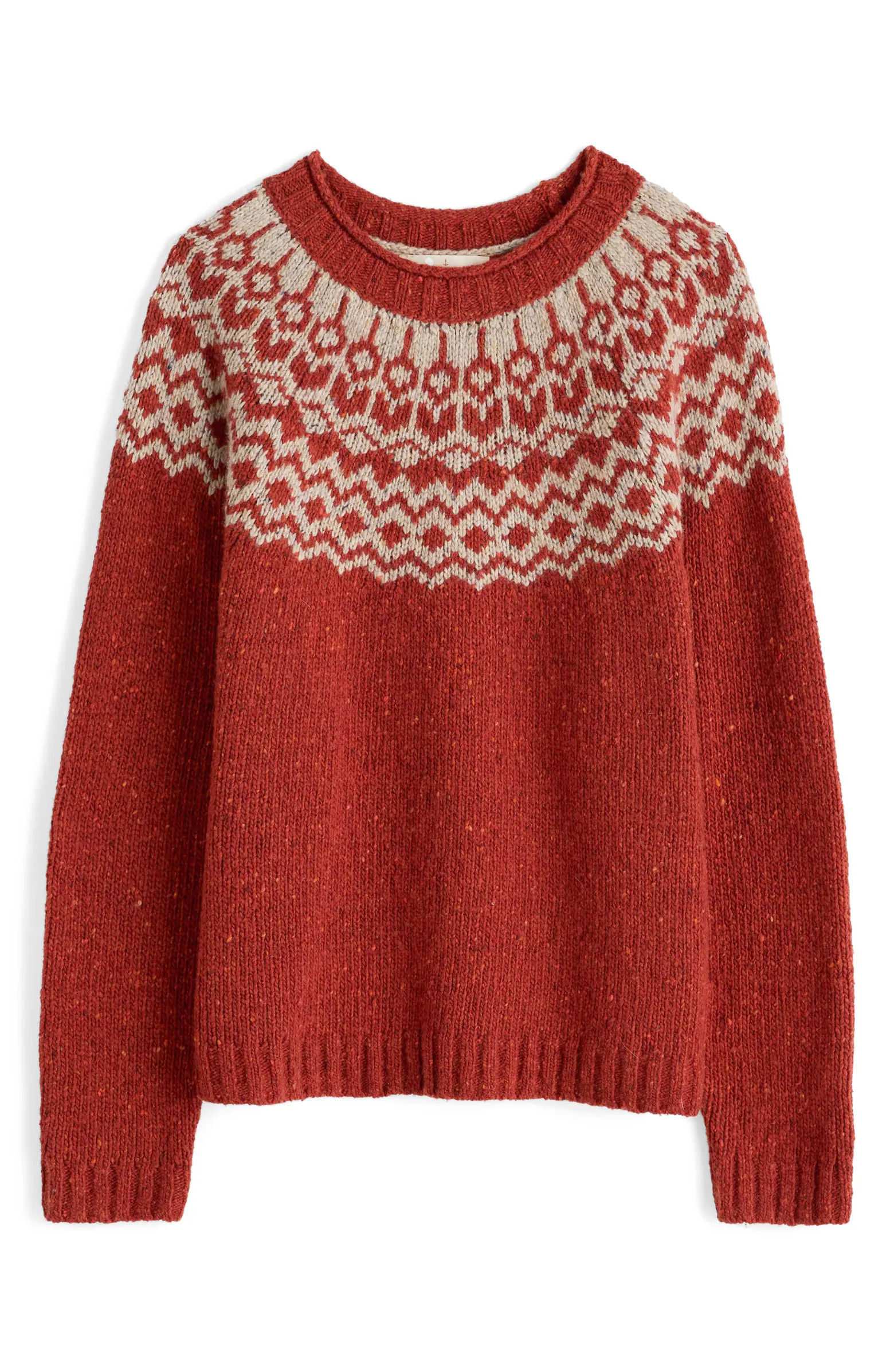 Seasalt Cornwall Port Kinnis Fair Isle Merino Wool Blend Crewneck Sweater | Nordstrom | Nordstrom