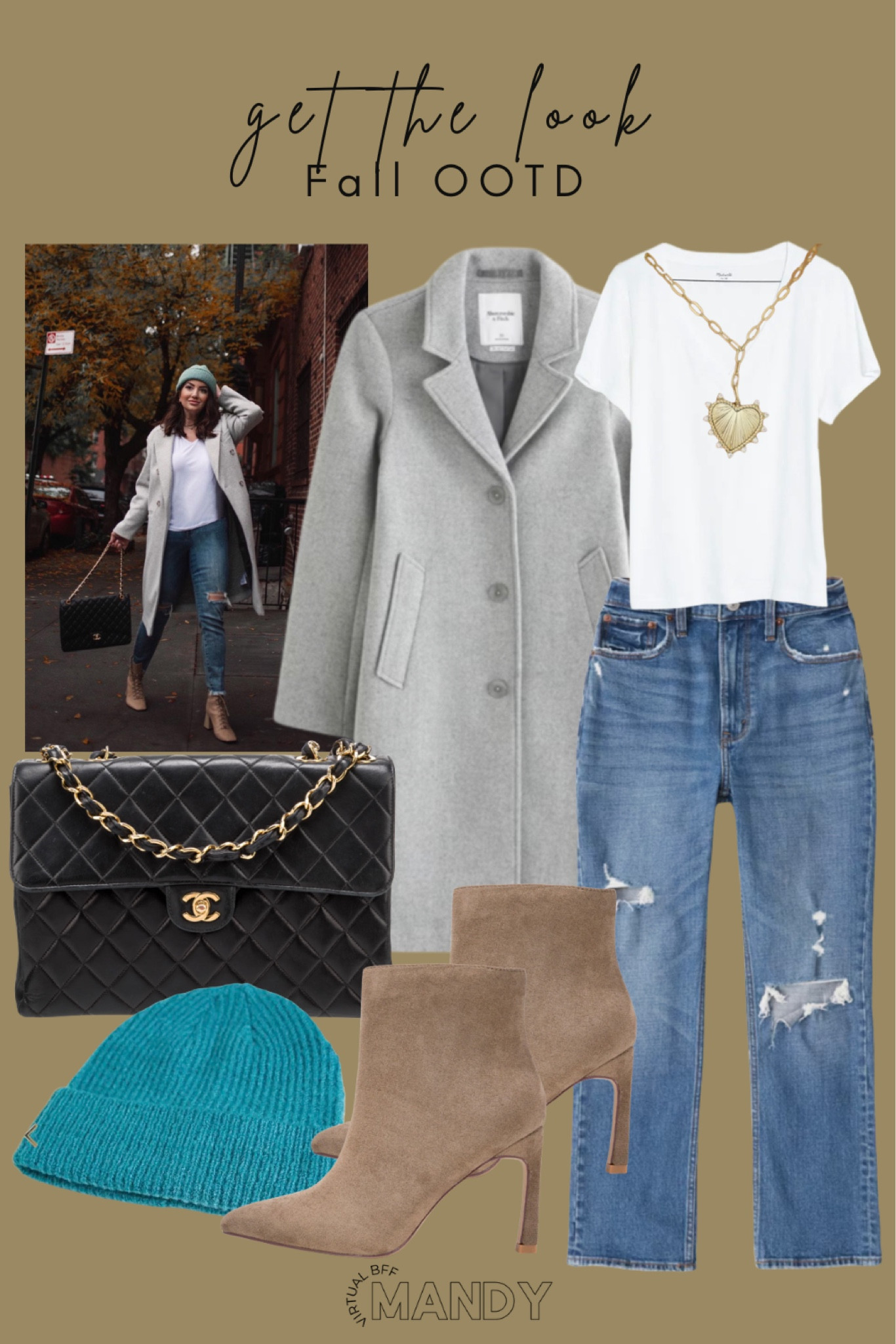 Fall outfit - wool blend dad coat from Abercrombie - a&f curve love ultra high rise ankle straight jeans - vici booties - asos beanie - Chanel bag - madewell whisper cotton tee 

#LTKxMadewell #LTKSeasonal #LTKmidsize