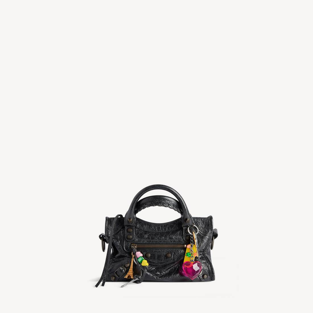 Women's Le City Bag Mini With Charms in Black | Balenciaga US | Balenciaga