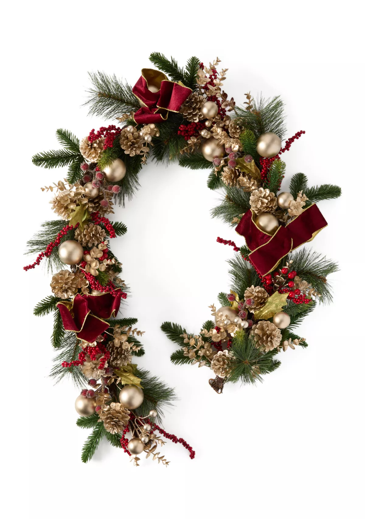 Bourdeaux Red & Gold Garland | Belk