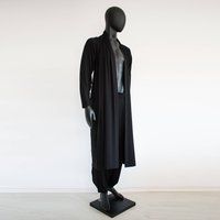 Long Black Cardigan/ Men Boho Cardigan Kimono/ Long Open Cardigan Jacket/ Black Minimalist Fashion N | Etsy (US)