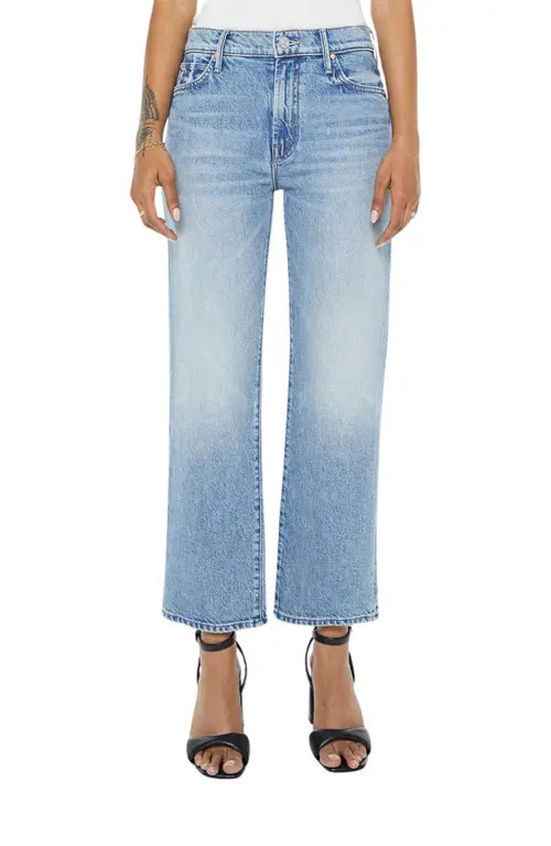 MOTHER Lil Kick It High Waist Straight Leg Jeans in Birds Gone Wild at Nordstrom, Size 26 | Nordstrom